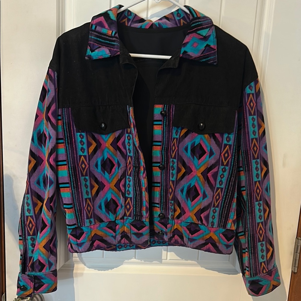 Colorful Geometric Pattern Women's Jacket
